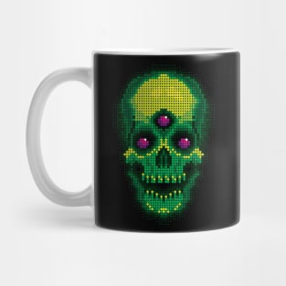 Fuse Bead Visionary Skull - Green Mug